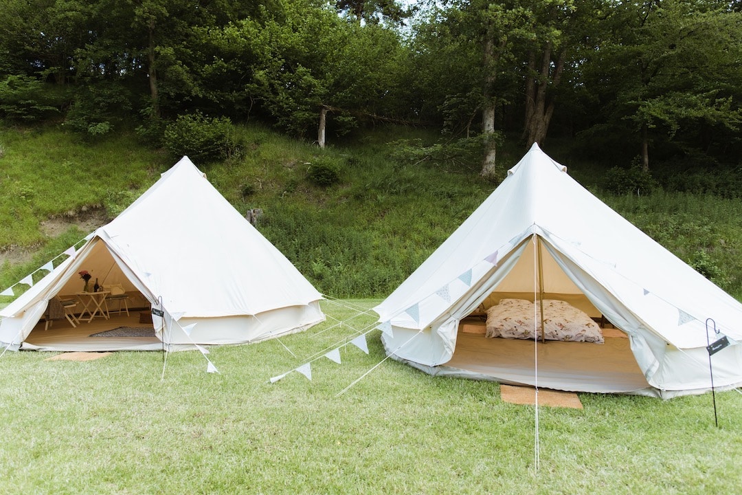 Two bell tents